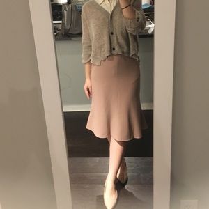 Nude Pink Fish Tail High Waist Shape Skirt Sz XS